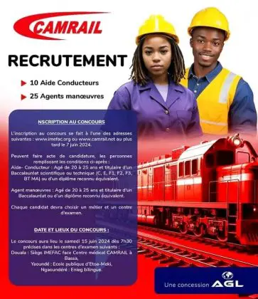 Recrutement Camrail 2024