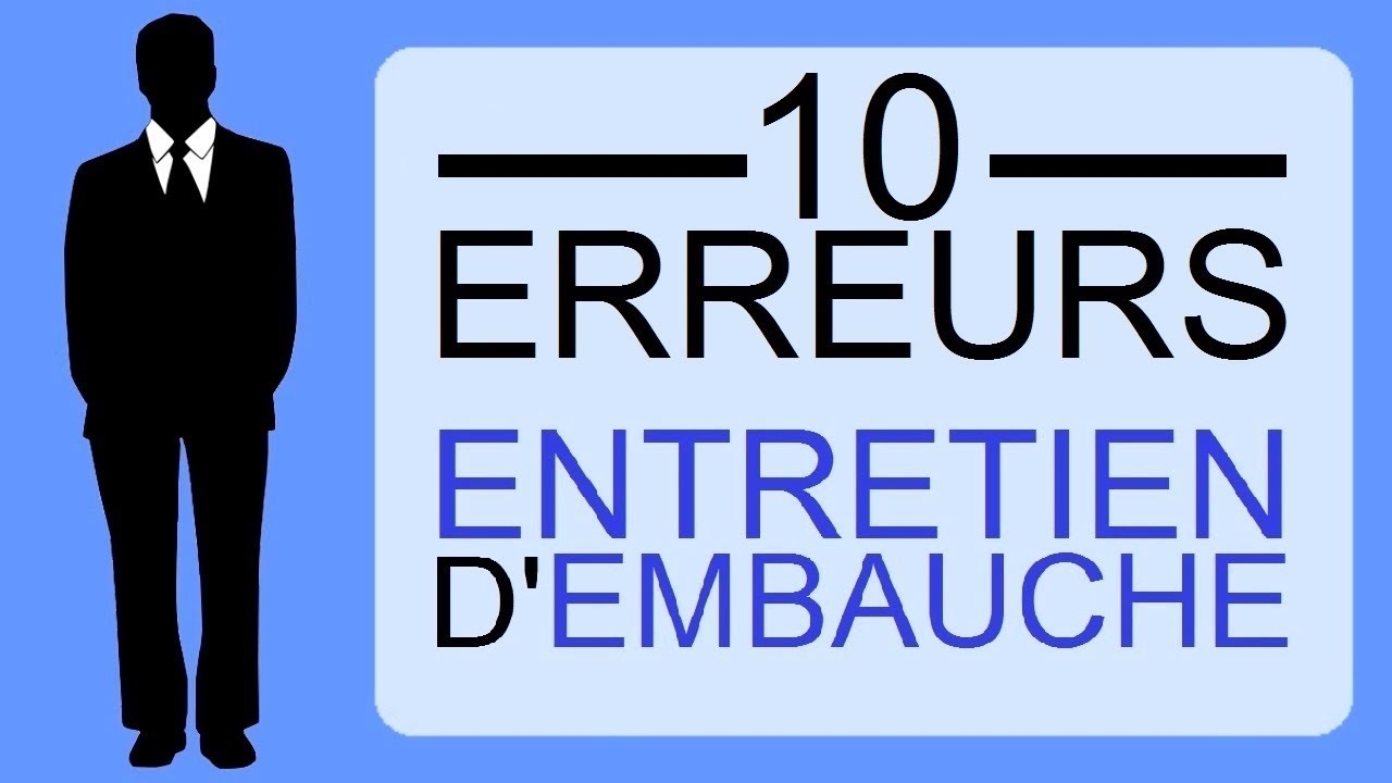 Les 10 erreurs  à Éviter lors d’un Entretien d’Embauche