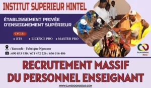 Recrutement d’Enseignants au Cycle BTS – Institut Supérieur HINTEL – Rentrée 2025/2026