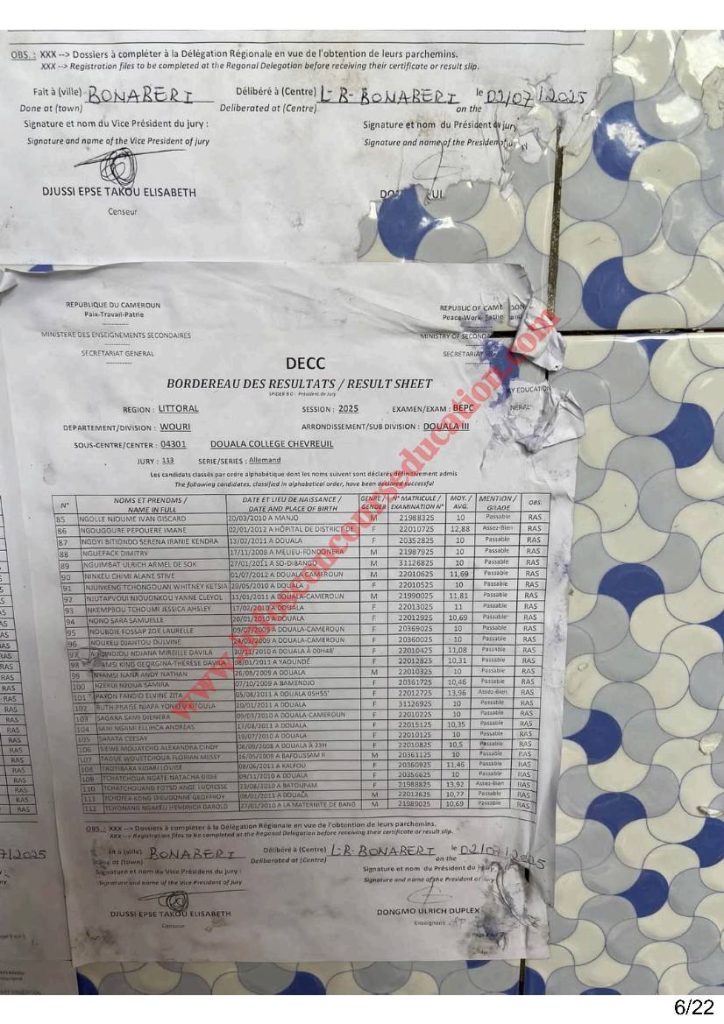 Résultats BEPC littoral 2025 Collège Chevreuil 12 Résultats BEPC littoral 2025 Collège Chevreuil