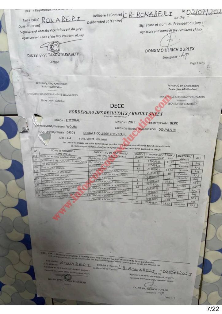 Résultats BEPC littoral 2025 Collège Chevreuil 11 Résultats BEPC littoral 2025 Collège Chevreuil