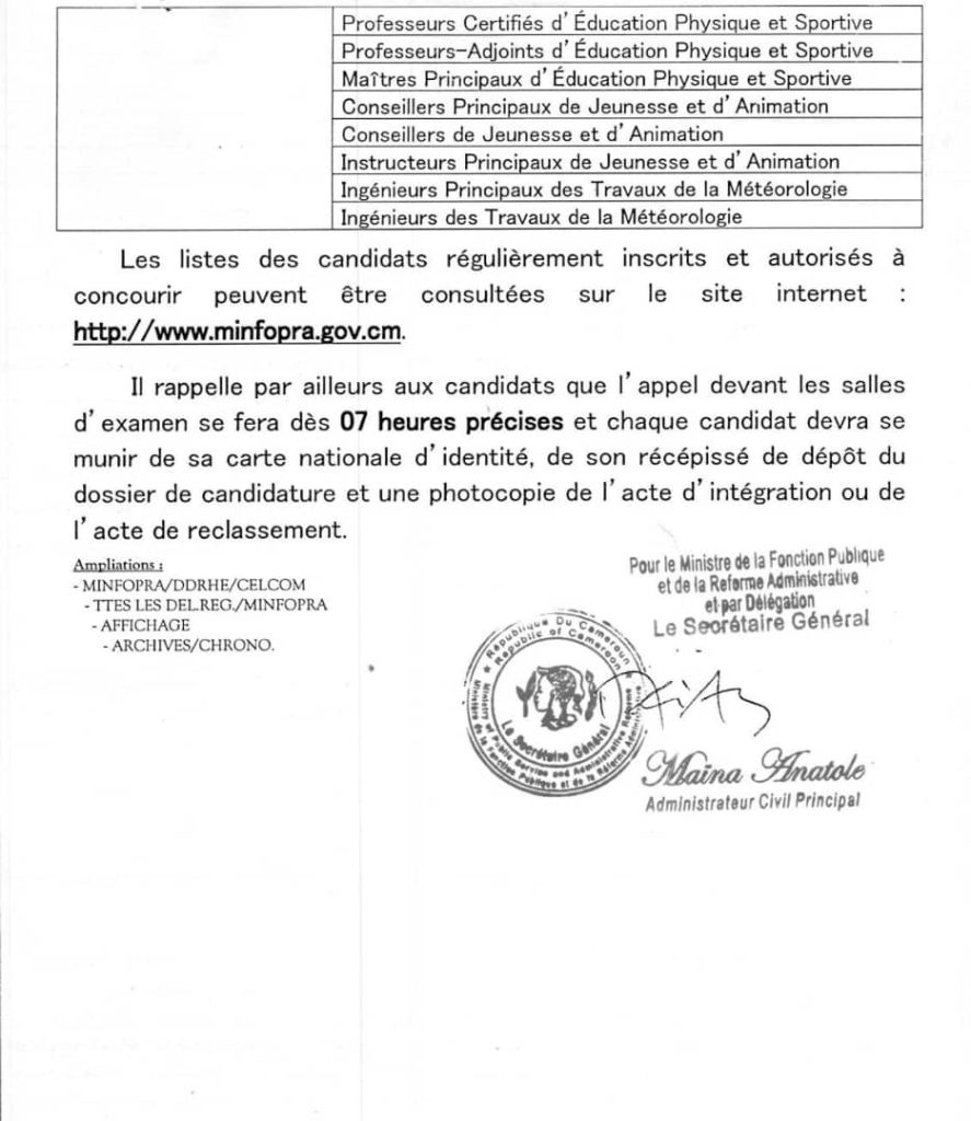 Communiqué à l'attention des candidats aux concours professionnels des 23 et 24 août 2025